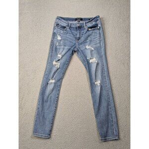 Judy Blue Jeans Womens 30 Skinny Fit Distressed Destroyed Stretch Blue